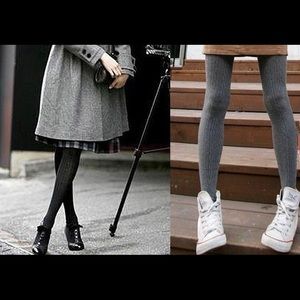 Brown knit stockings or leggings